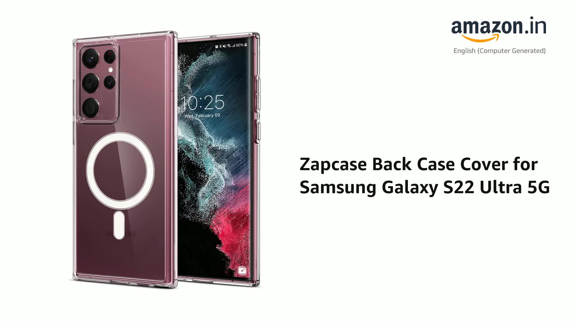 Zapcase Back Case Cover for Samsung Galaxy S22 Ultra 5G